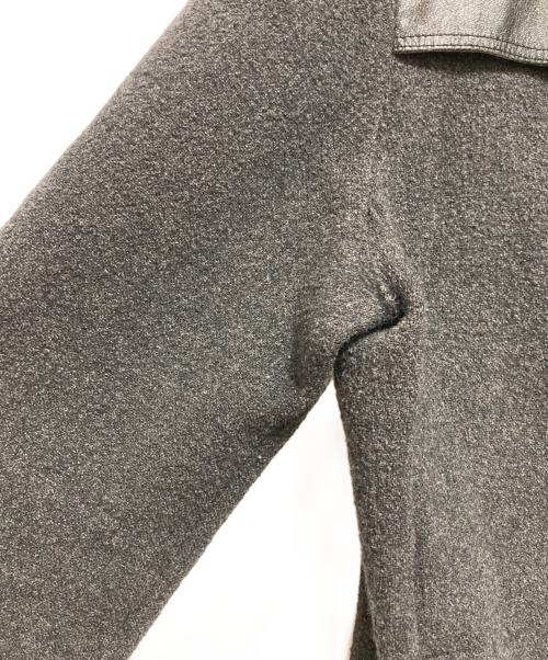 BURBERRY LONDON（バーバリーロンドン）BURBERRY LONDON (バーバリーロンドン) ラムレザー切替ウールジャケット グレー サイズ:SIZE 40の古着・服飾アイテム