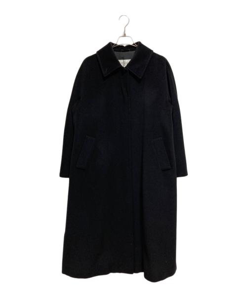 MaxMara（マックスマーラ）MaxMara (マックスマーラ) ウールカシミヤ混ステンカラーコート ブラック サイズ:40の古着・服飾アイテム