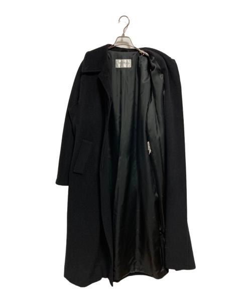 MaxMara（マックスマーラ）MaxMara (マックスマーラ) ウールカシミヤ混ステンカラーコート ブラック サイズ:40の古着・服飾アイテム