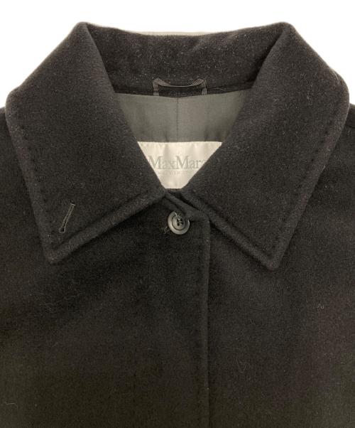 MaxMara（マックスマーラ）MaxMara (マックスマーラ) ウールカシミヤ混ステンカラーコート ブラック サイズ:40の古着・服飾アイテム