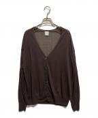 Spick and Spanスピック＆スパン）の古着「ウォッシャブル シアーニットカーディガン」｜ブラウン