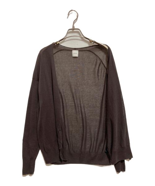 Spick and Span（スピック＆スパン）Spick and Span (スピック＆スパン) ウォッシャブル シアーニットカーディガン ブラウン サイズ:不明の古着・服飾アイテム