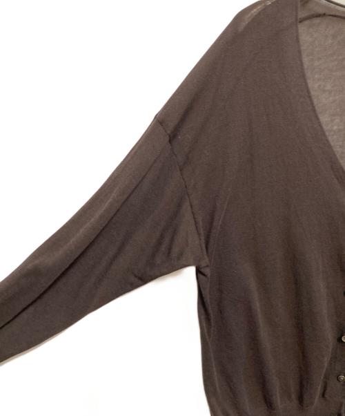 Spick and Span（スピック＆スパン）Spick and Span (スピック＆スパン) ウォッシャブル シアーニットカーディガン ブラウン サイズ:不明の古着・服飾アイテム