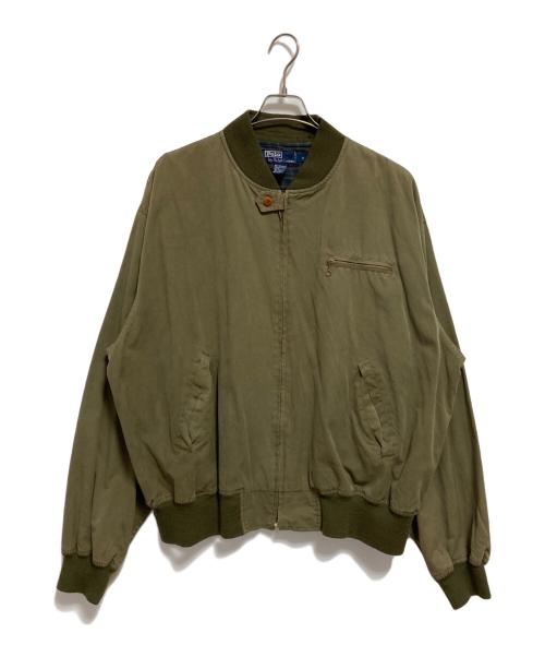 POLO RALPH LAUREN（ポロ・ラルフローレン）POLO RALPH LAUREN (ポロ・ラルフローレン) 90’ｓジップアップジャケット オリーブ サイズ:XLの古着・服飾アイテム