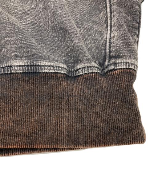 DIESEL（ディーゼル）DIESEL (ディーゼル) D-KRIB-NE エイジング加工スウェット グレー サイズ:Lの古着・服飾アイテム