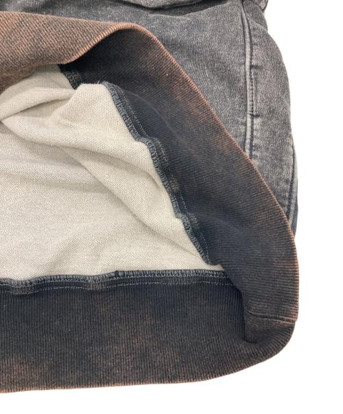 DIESEL（ディーゼル）DIESEL (ディーゼル) D-KRIB-NE エイジング加工スウェット グレー サイズ:Lの古着・服飾アイテム