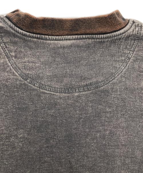 DIESEL（ディーゼル）DIESEL (ディーゼル) D-KRIB-NE エイジング加工スウェット グレー サイズ:Lの古着・服飾アイテム