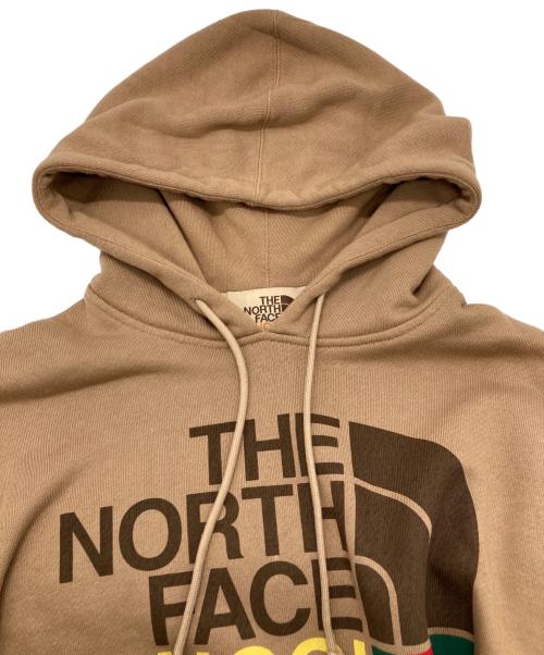 GUCCI（グッチ）GUCCI (グッチ) THE NORTH FACE (ザ ノース フェイス) 21SS プルオーバーパーカー ベージュ サイズ:xsの古着・服飾アイテム