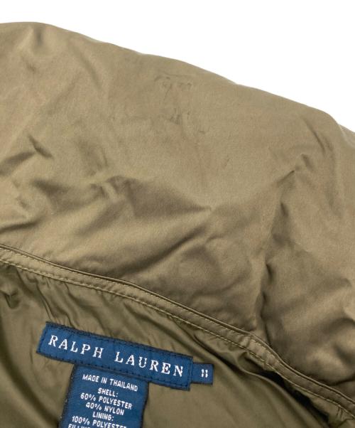 RALPH LAUREN（ラルフローレン）RALPH LAUREN (ラルフローレン) ベルト付ダウンベスト カーキ サイズ:SIZE 11の古着・服飾アイテム