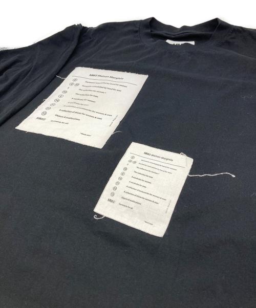 MM6 Maison Margiela（エムエムシックスメゾンマルジェラ）MM6 Maison Margiela (エムエムシックスメゾンマルジェラ) ロゴパッチロングティーシャツ ブラック サイズ:Mの古着・服飾アイテム
