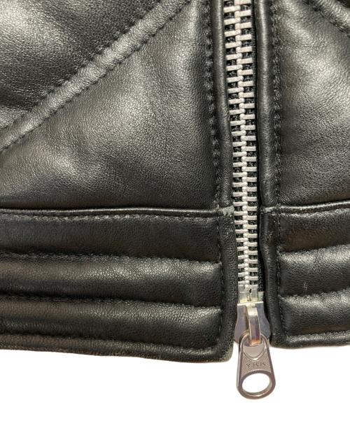 JACKROSE（ジャックローズ）JACKROSE (ジャックローズ) レザーダウンジャケット ブラック サイズ:SIZE 2の古着・服飾アイテム