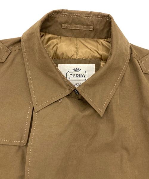 HERNO（ヘルノ）HERNO (ヘルノ) ダウンシングルトレンチコート カーキ サイズ:46の古着・服飾アイテム