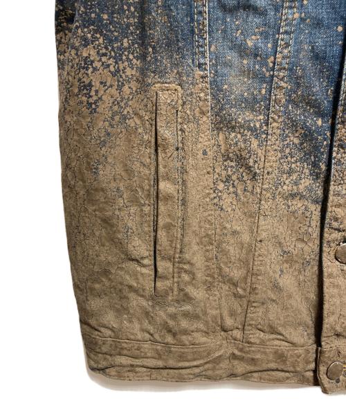 DSQUARED2（ディースクエアード）DSQUARED2 (ディースクエアード) 加工デニムベスト インディゴ サイズ:48の古着・服飾アイテム