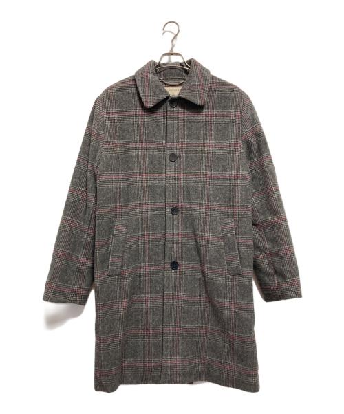 maison kitsune（メゾンキツネ）maison kitsune (メゾンキツネ) CHECK BILL CLASSIC COAT グレー サイズ:SIZE XSの古着・服飾アイテム