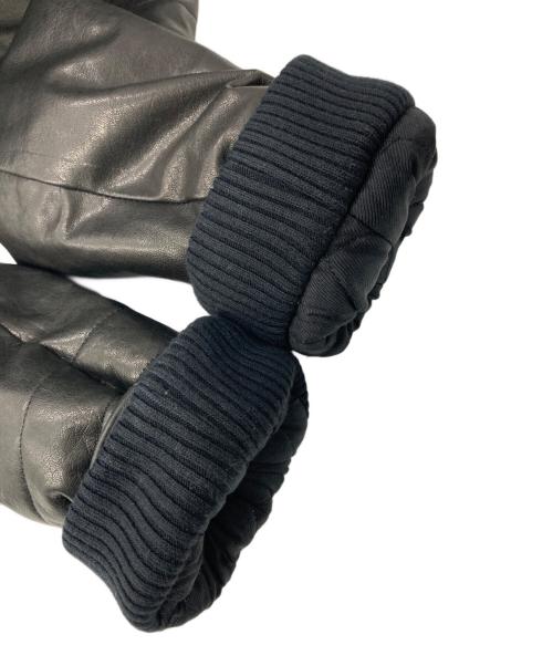 BALMAIN（バルマン）BALMAIN (バルマン) レザー切替ライダースジャケット ブラック×ブラック サイズ:Sの古着・服飾アイテム