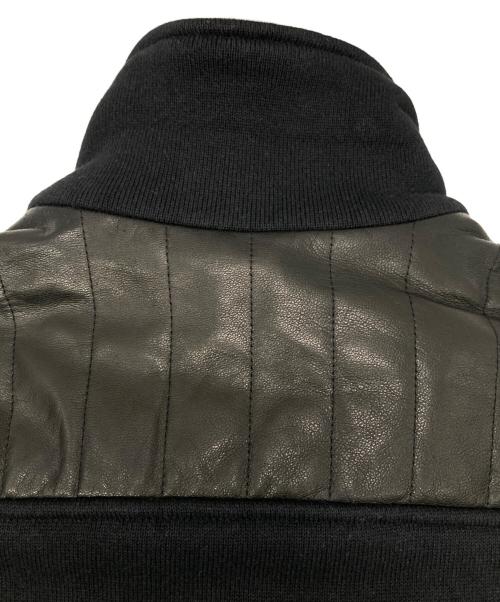 BALMAIN（バルマン）BALMAIN (バルマン) レザー切替ライダースジャケット ブラック×ブラック サイズ:Sの古着・服飾アイテム