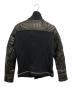 BALMAIN (バルマン) レザー切替ライダースジャケット ブラック×ブラック サイズ:S：35000円