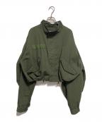 miciミチ）の古着「クロップドジャケット」｜グリーン
