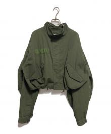 mici（ミチ）の古着「クロップドジャケット」｜グリーン