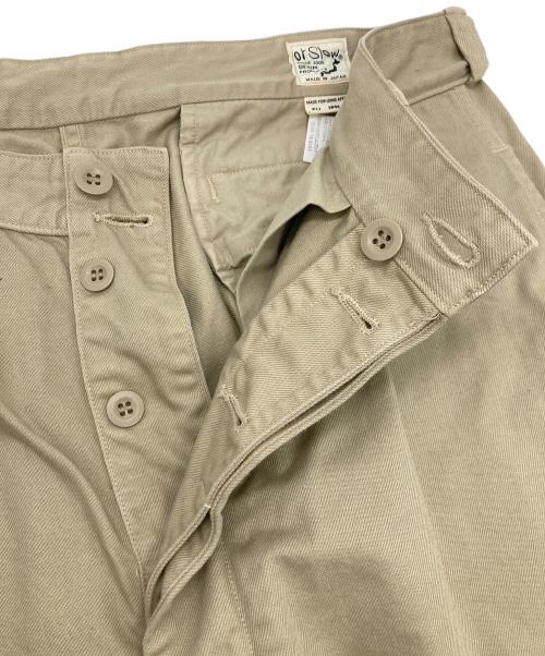orSlow（オアスロウ）orSlow (オアスロウ) タックパンツ ベージュ サイズ:XLの古着・服飾アイテム