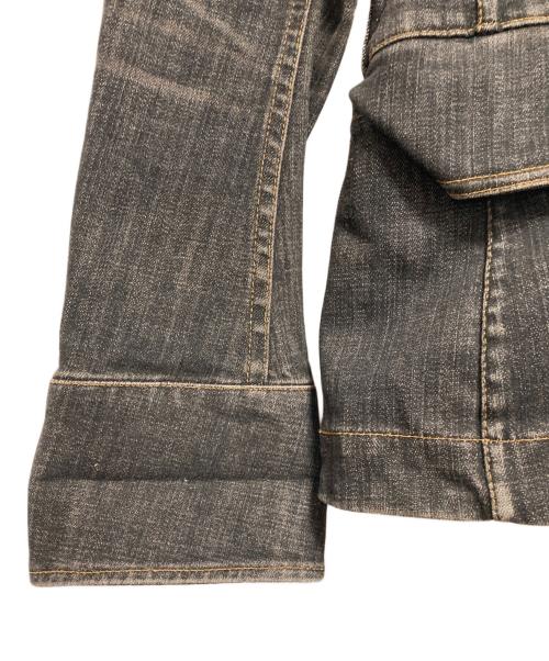 RALPH LAUREN（ラルフローレン）RALPH LAUREN (ラルフローレン) ダブルデニムジャケット ブラック サイズ:11号の古着・服飾アイテム