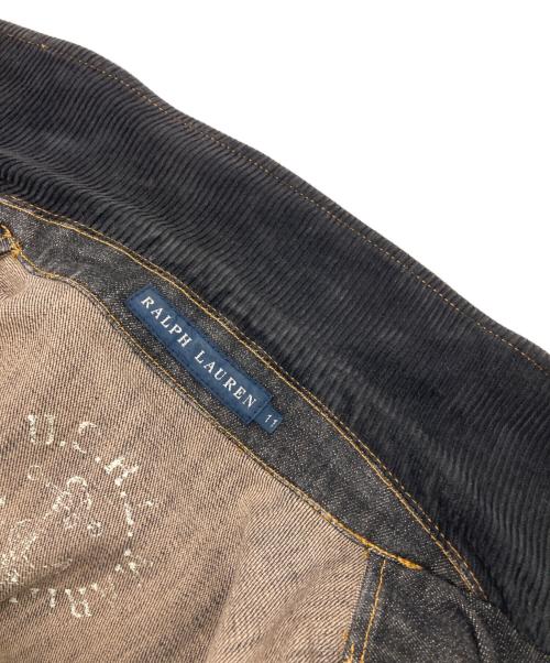 RALPH LAUREN（ラルフローレン）RALPH LAUREN (ラルフローレン) ダブルデニムジャケット ブラック サイズ:11号の古着・服飾アイテム