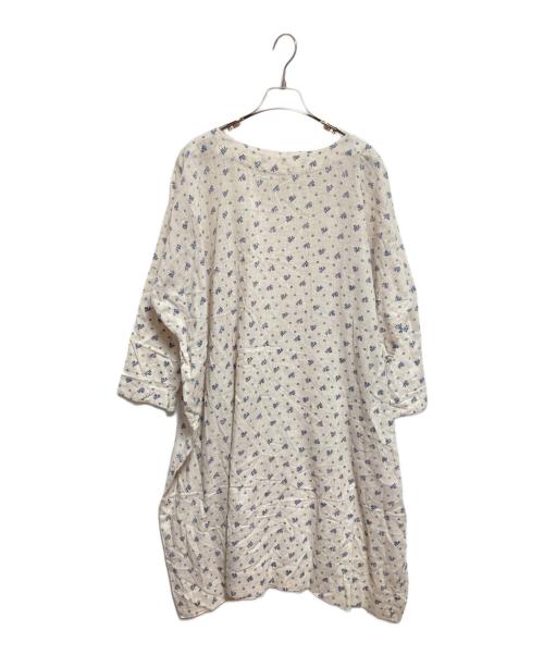 45R（フォーティファイブ・アール）45R (フォーティファイブ・アール) 小花柄ロングワンピース ベージュの古着・服飾アイテム