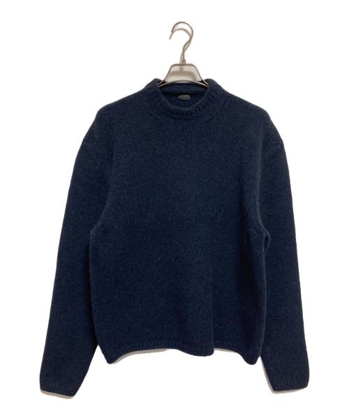 JIL SANDER（ジルサンダー）JIL SANDER (ジルサンダー) 90’ｓウールカシミヤ混ニット ネイビー サイズ:Mの古着・服飾アイテム