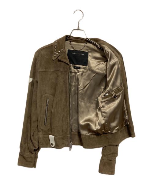 MARC JACOBS（マークジェイコブズ）MARC JACOBS (マークジェイコブズ) スウェードレザーライダースジャケット ベージュ サイズ:46の古着・服飾アイテム