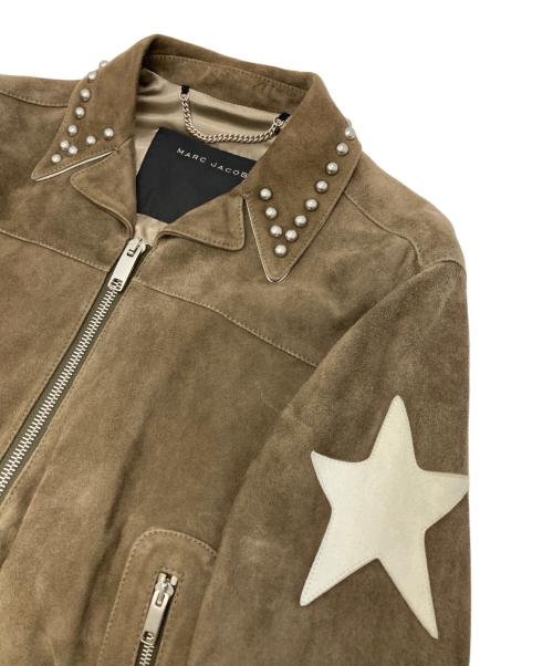 MARC JACOBS（マークジェイコブズ）MARC JACOBS (マークジェイコブズ) スウェードレザーライダースジャケット ベージュ サイズ:46の古着・服飾アイテム