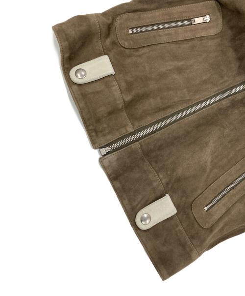 MARC JACOBS（マークジェイコブズ）MARC JACOBS (マークジェイコブズ) スウェードレザーライダースジャケット ベージュ サイズ:46の古着・服飾アイテム