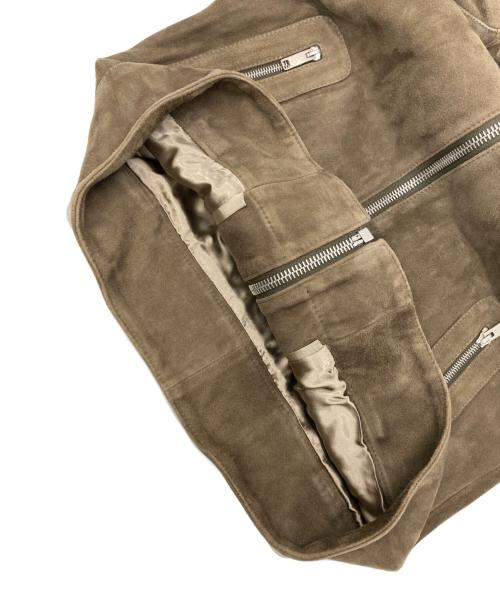 MARC JACOBS（マークジェイコブズ）MARC JACOBS (マークジェイコブズ) スウェードレザーライダースジャケット ベージュ サイズ:46の古着・服飾アイテム