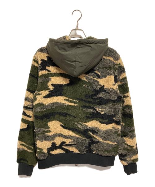 P.M.D.S.（ピーエムディーエス）P.M.D.S. (ピーエムディーエス) カモフラフリースジャケット オリーブ×ベージュ サイズ:Mの古着・服飾アイテム