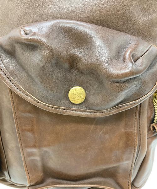 RRL（ダブルアールエル）RRL (ダブルアールエル) MITCHELL LEATHER BACKACK ブラウンの古着・服飾アイテム