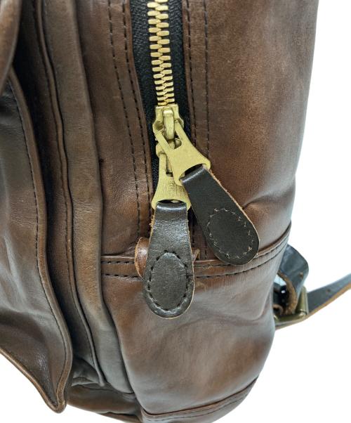 RRL（ダブルアールエル）RRL (ダブルアールエル) MITCHELL LEATHER BACKACK ブラウンの古着・服飾アイテム