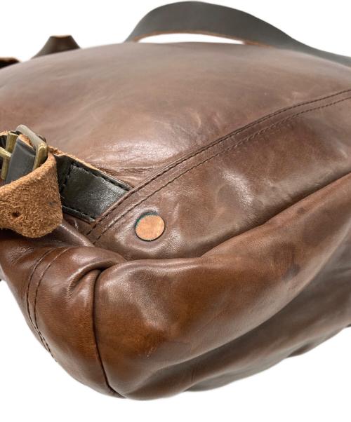 RRL（ダブルアールエル）RRL (ダブルアールエル) MITCHELL LEATHER BACKACK ブラウンの古着・服飾アイテム