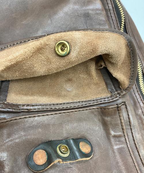 RRL（ダブルアールエル）RRL (ダブルアールエル) MITCHELL LEATHER BACKACK ブラウンの古着・服飾アイテム