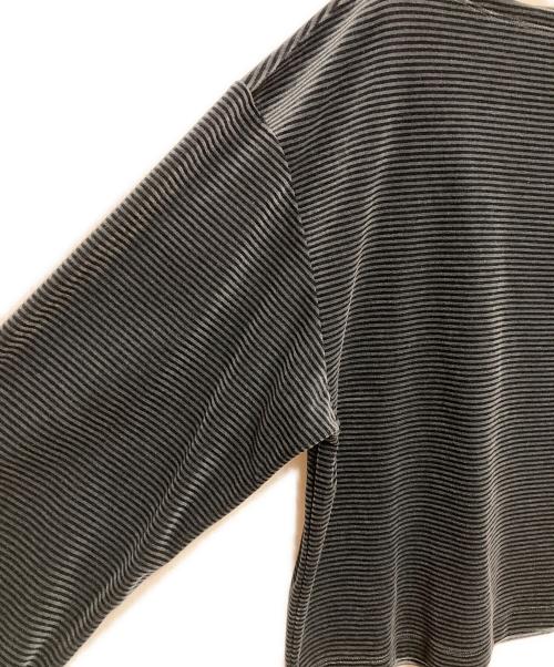 FRAMeWORK（フレームワーク）FRAMeWORK (フレームワーク) ベロアボーダープルオーバー ネイビー サイズ:FREEの古着・服飾アイテム