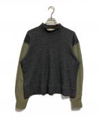 COMME des GARCONS SHIRTコムデギャルソンシャツ）の古着「ドッキングニットシャツ」｜グレー