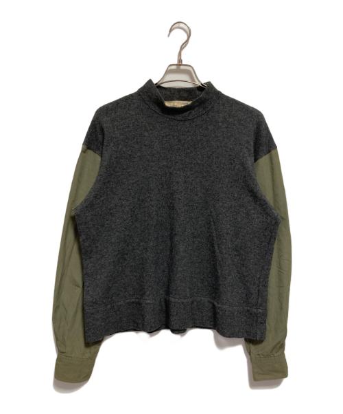 COMME des GARCONS SHIRT（コムデギャルソンシャツ）COMME des GARCONS SHIRT (コムデギャルソンシャツ) ドッキングニットシャツ グレー サイズ:Lの古着・服飾アイテム