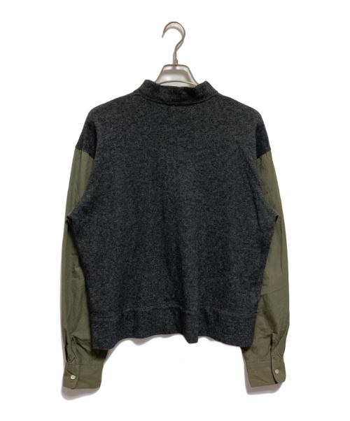 COMME des GARCONS SHIRT（コムデギャルソンシャツ）COMME des GARCONS SHIRT (コムデギャルソンシャツ) ドッキングニットシャツ グレー サイズ:Lの古着・服飾アイテム