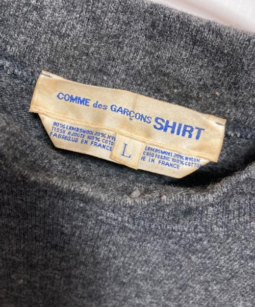 COMME des GARCONS SHIRT（コムデギャルソンシャツ）COMME des GARCONS SHIRT (コムデギャルソンシャツ) ドッキングニットシャツ グレー サイズ:Lの古着・服飾アイテム