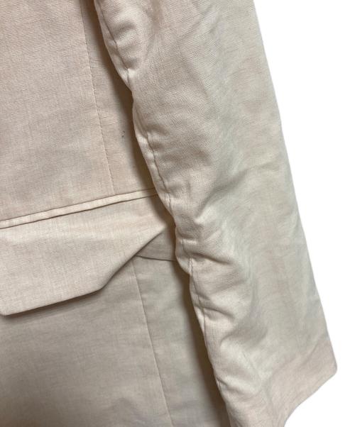 Noble（ノーブル）Noble (ノーブル) 麻ストレッチピークドラペルダブルジャケット ベージュ サイズ:36の古着・服飾アイテム