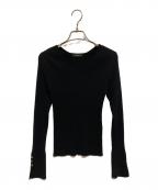 allurevilleアルアバイル）の古着「袖釦Vネックプルオーバー」｜ブラック