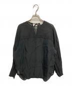 DEPAREILLEデパリエ）の古着「SILK ORGANDY BLOUSE」｜ブラック