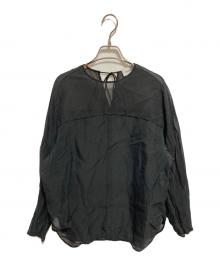 DEPAREILLE（デパリエ）の古着「SILK ORGANDY BLOUSE」｜ブラック