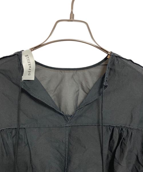 DEPAREILLE（デパリエ）DEPAREILLE (デパリエ) SILK ORGANDY BLOUSE ブラック サイズ:38の古着・服飾アイテム