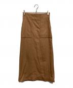 ROPEロペ）の古着「ウールレーヨンポケット付きタイトスカート」｜ベージュ