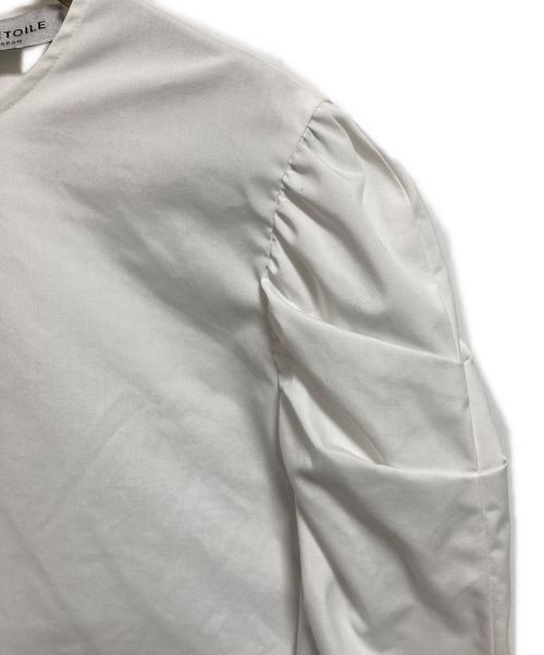 Aveniretoile（アベニールエトワール）Aveniretoile (アベニールエトワール) タックパフスリーブブラウス ホワイト サイズ:38の古着・服飾アイテム