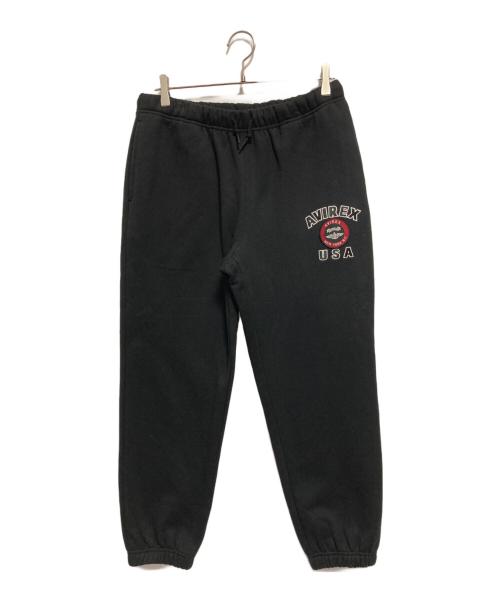 AVIREX（アヴィレックス）AVIREX (アヴィレックス) VARSITY LOGO SWEAT PANTS ブラック サイズ:L 未使用品の古着・服飾アイテム